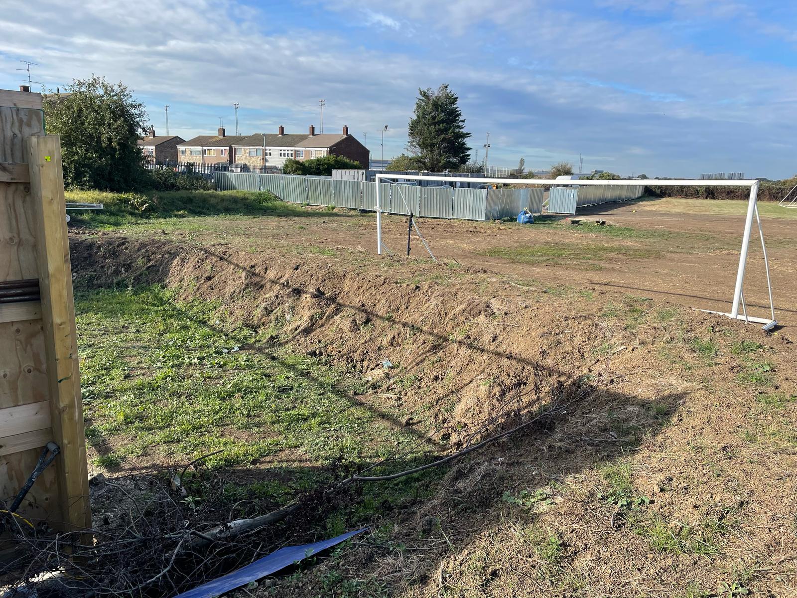 Photos of repaired section of bank - supporting image