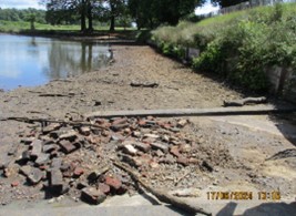Photos showing CCTV survey, debris washed through during scour test and the void from above - supporting image